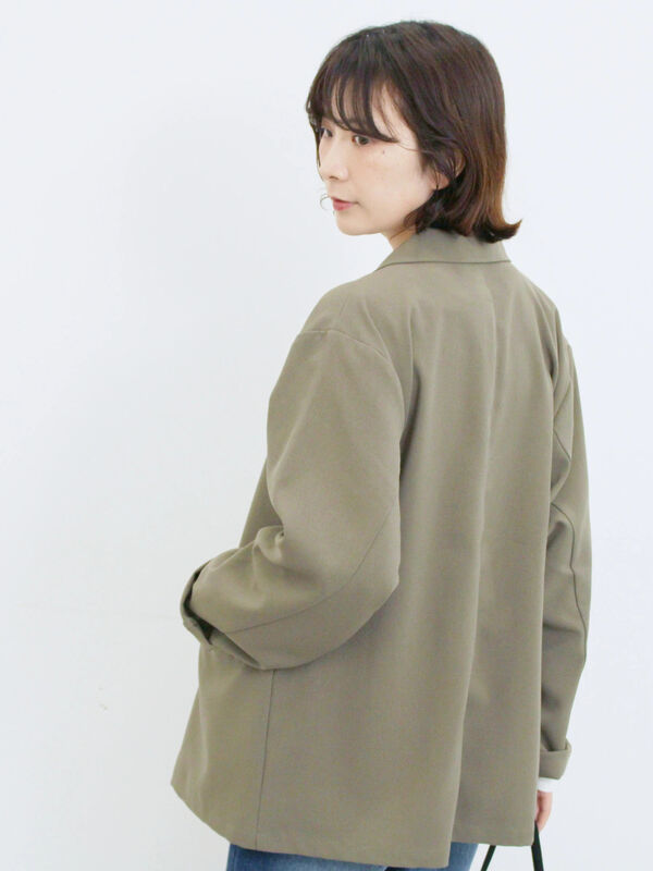 セール】 アソートダブルジャケット（チャコールグレー/ベージュ