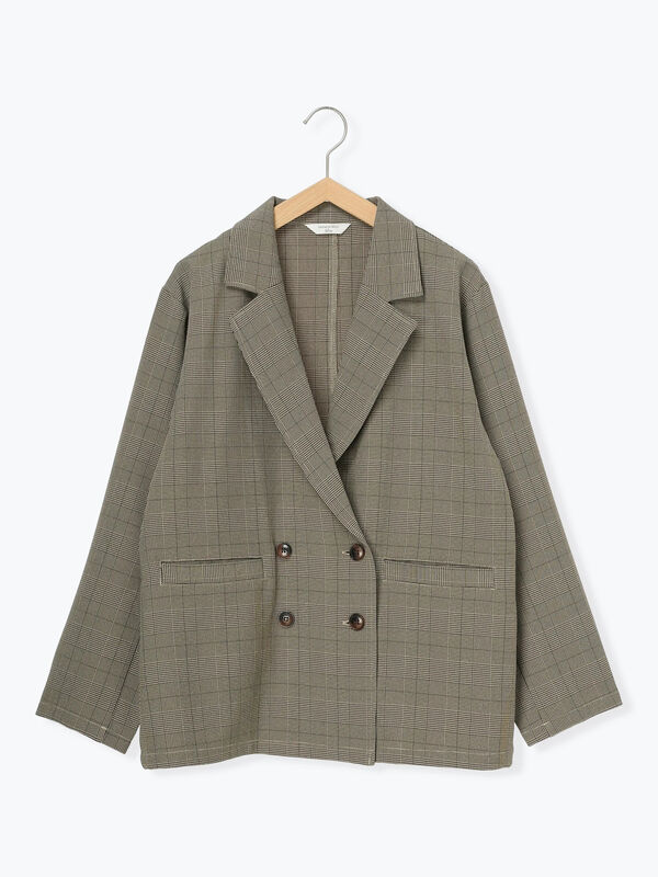 セール】 アソートダブルジャケット（チャコールグレー/ベージュ