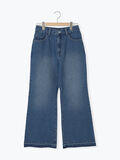 【ECO DENIM 】 フレアパンツ（ブルー）｜Samansa Mos2 blue（サマンサモスモス ブルー）通販