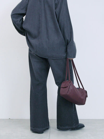 【ECO DENIM 】 フレアパンツ（チャコールグレー/ブルー/ネイビー）｜Samansa Mos2 blue（サマンサモスモス ブルー）通販