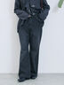 【ECO DENIM 】 フレアパンツ（チャコールグレー/ブルー/ネイビー）｜Samansa Mos2 blue（サマンサモスモス ブルー）通販