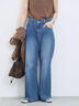 【ECO DENIM 】 フレアパンツ(チャコールグレー/ブルー/ネイビー)|Samansa Mos2 blue(サマンサモスモス ブルー)通販