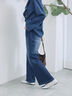 【ECO DENIM 】 フレアパンツ（チャコールグレー/ブルー/ネイビー）｜Samansa Mos2 blue（サマンサモスモス ブルー）通販