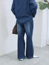 【ECO DENIM 】 フレアパンツ（チャコールグレー/ブルー/ネイビー）｜Samansa Mos2 blue（サマンサモスモス ブルー）通販