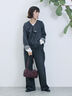 【ECO DENIM 】 フレアパンツ（チャコールグレー/ブルー/ネイビー）｜Samansa Mos2 blue（サマンサモスモス ブルー）通販