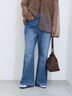 【ECO DENIM 】 フレアパンツ(チャコールグレー/ブルー/ネイビー)|Samansa Mos2 blue(サマンサモスモス ブルー)通販