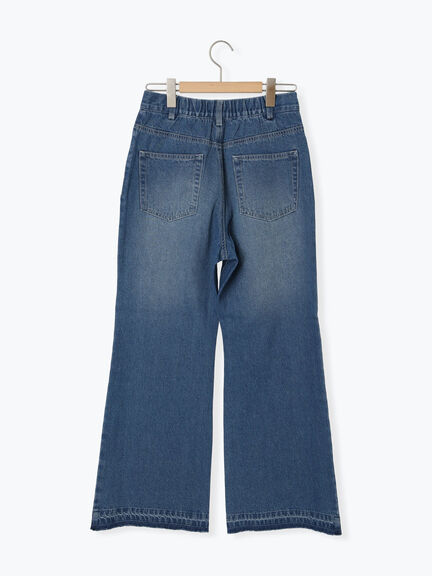 【ECO DENIM 】 フレアパンツ（チャコールグレー/ブルー/ネイビー）｜Samansa Mos2 blue（サマンサモスモス ブルー）通販