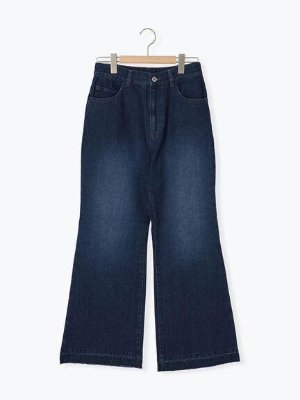 【ECO DENIM 】 フレアパンツ（チャコールグレー/ブルー/ネイビー）｜Samansa Mos2 blue（サマンサモスモス ブルー）通販