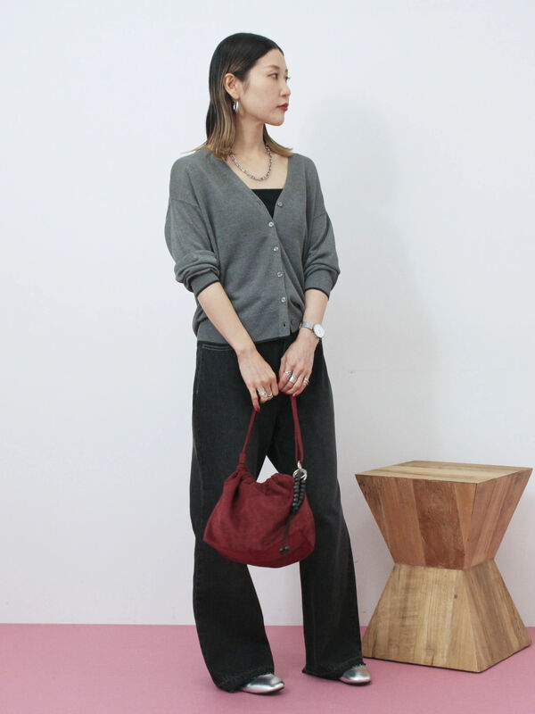 セール】 【ECO DENIM 】 フレアパンツ（チャコールグレー/ブルー