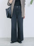 【ECO DENIM 】 ワイドストレートパンツ（チャコールグレー）｜Samansa Mos2 blue（サマンサモスモス ブルー）通販
