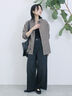 【ECO DENIM 】 ワイドストレートパンツ（チャコールグレー/ピンク/ブルー）｜Samansa Mos2 blue（サマンサモスモス ブルー）通販