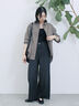 【ECO DENIM 】 ワイドストレートパンツ（チャコールグレー/ピンク/ブルー）｜Samansa Mos2 blue（サマンサモスモス ブルー）通販