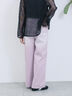 【ECO DENIM 】 ワイドストレートパンツ（チャコールグレー/ピンク/ブルー）｜Samansa Mos2 blue（サマンサモスモス ブルー）通販