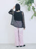 【ECO DENIM 】 ワイドストレートパンツ（チャコールグレー/ピンク/ブルー）｜Samansa Mos2 blue（サマンサモスモス ブルー）通販