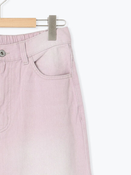 【ECO DENIM 】 ワイドストレートパンツ（チャコールグレー/ピンク/ブルー）｜Samansa Mos2 blue（サマンサモスモス ブルー）通販