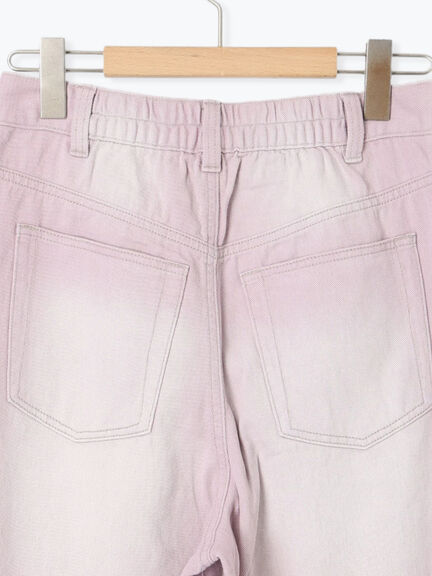 【ECO DENIM 】 ワイドストレートパンツ（チャコールグレー/ピンク/ブルー）｜Samansa Mos2 blue（サマンサモスモス ブルー）通販