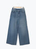 【ECO DENIM 】 ワイドストレートパンツ（チャコールグレー/ピンク/ブルー）｜Samansa Mos2 blue（サマンサモスモス ブルー）通販