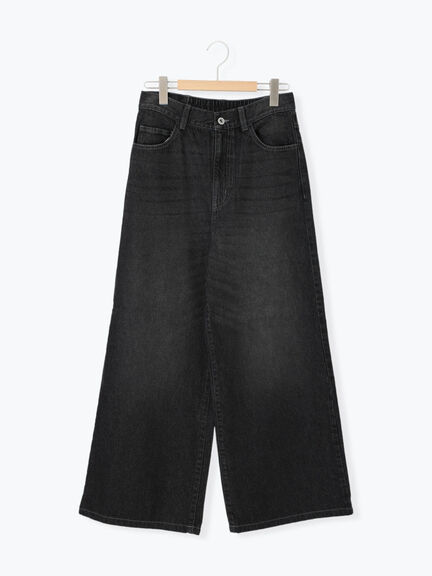 【ECO DENIM 】 ワイドストレートパンツ（チャコールグレー/ピンク/ブルー）｜Samansa Mos2 blue（サマンサモスモス ブルー）通販