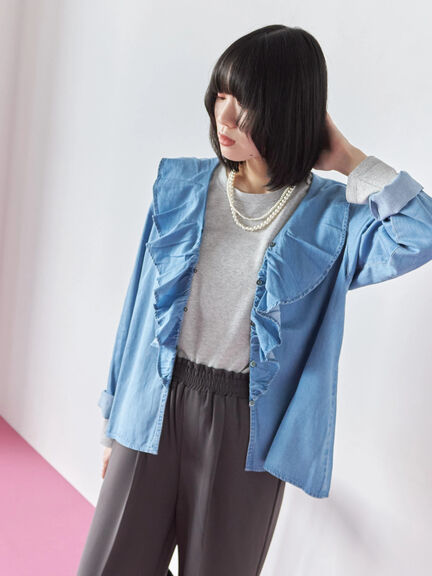 トップス(ブルー/青系)｜Samansa Mos2 blue（サマンサモスモス ブルー