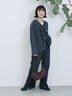 【ECO DENIM 】フリルブラウス（チャコールグレー/ブルー/ネイビー）｜Samansa Mos2 blue（サマンサモスモス ブルー）通販