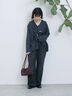 【ECO DENIM 】フリルブラウス（チャコールグレー/ブルー/ネイビー）｜Samansa Mos2 blue（サマンサモスモス ブルー）通販