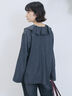【ECO DENIM 】フリルブラウス（チャコールグレー/ブルー/ネイビー）｜Samansa Mos2 blue（サマンサモスモス ブルー）通販