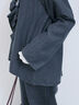 【ECO DENIM 】フリルブラウス（チャコールグレー/ブルー/ネイビー）｜Samansa Mos2 blue（サマンサモスモス ブルー）通販