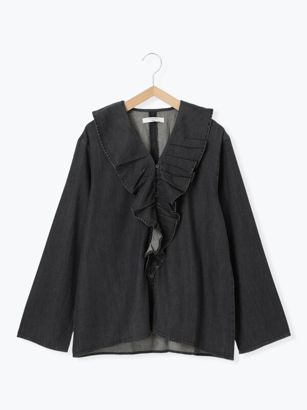 【新品】ISABEL MAILAN ETOILEフリル刺繍ブラウス♦ブラック メルカリ
