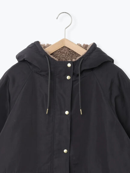 リバーシブルボアマウンテンパーカー（チャコールグレー/ライトベージュ/ベージュ）｜Samansa Mos2 blue（サマンサモスモス ブルー）通販