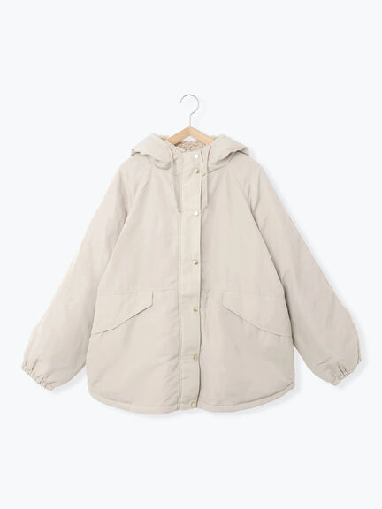 リバーシブルボアマウンテンパーカー（チャコールグレー/ライトベージュ/ベージュ）｜Samansa Mos2 blue（サマンサモスモス ブルー）通販