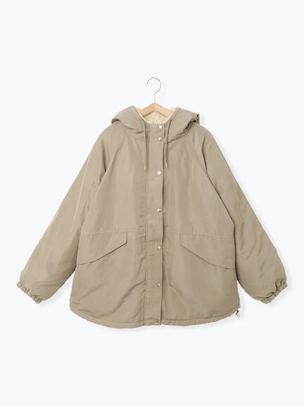 リバーシブルボアマウンテンパーカー（チャコールグレー/ライトベージュ/ベージュ）｜Samansa Mos2 blue（サマンサモスモス ブルー）通販