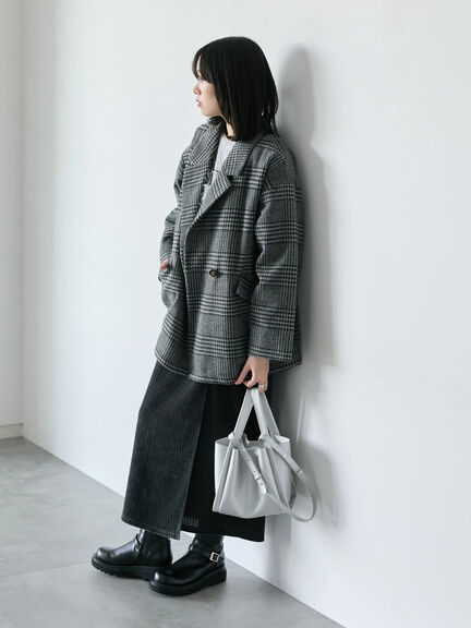 チェックテーラードジャケット（グレー/ブラウン/ダークブラウン）｜Samansa Mos2 blue（サマンサモスモス ブルー）通販