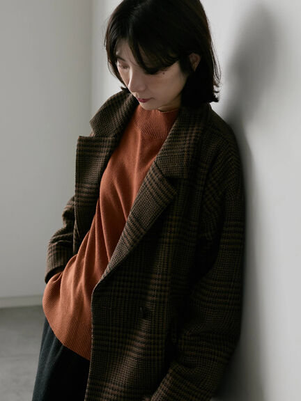 チェックテーラードジャケット（グレー/ブラウン/ダークブラウン）｜Samansa Mos2 blue（サマンサモスモス ブルー）通販