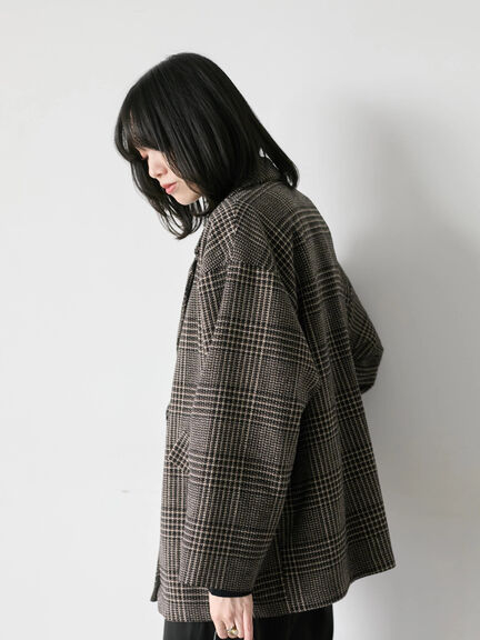 チェックテーラードジャケット（グレー/ブラウン/ダークブラウン）｜Samansa Mos2 blue（サマンサモスモス ブルー）通販