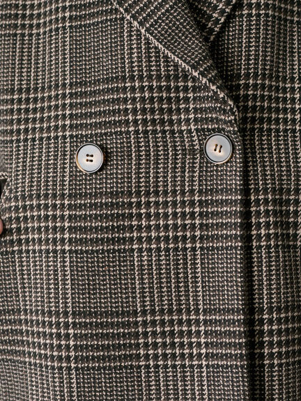 チェックテーラードジャケット（グレー/ブラウン/ダークブラウン）｜Samansa Mos2 blue（サマンサモスモス ブルー）通販