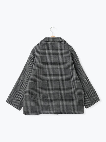 チェックテーラードジャケット（グレー/ブラウン/ダークブラウン）｜Samansa Mos2 blue（サマンサモスモス ブルー）通販
