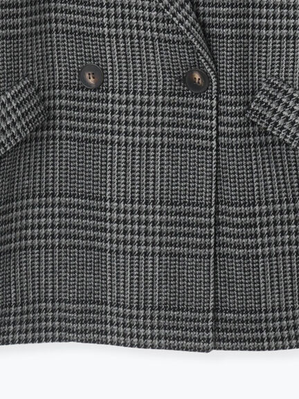 チェックテーラードジャケット（グレー/ブラウン/ダークブラウン）｜Samansa Mos2 blue（サマンサモスモス ブルー）通販