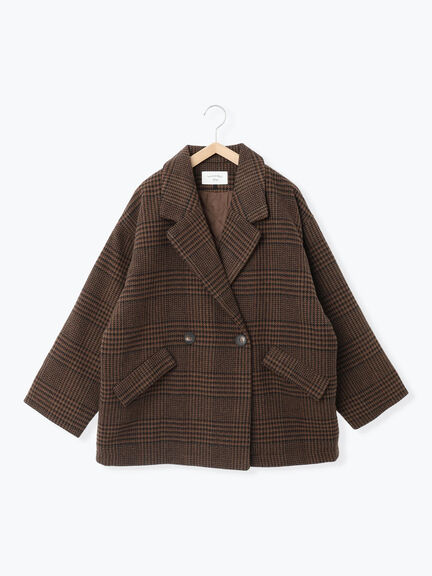 チェックテーラードジャケット（グレー/ブラウン/ダークブラウン）｜Samansa Mos2 blue（サマンサモスモス ブルー）通販