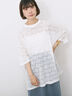 レースTシャツ（オフホワイト/ブラック/ブラウン）｜Samansa Mos2 blue（サマンサモスモス ブルー）通販