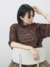 レースTシャツ（オフホワイト/ブラック/ブラウン）｜Samansa Mos2 blue（サマンサモスモス ブルー）通販