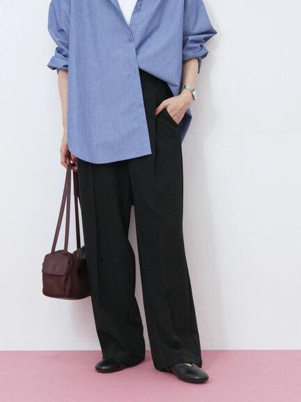 新品タグ付き⭐️2025FW⭐️セットアップ　パンツ⭐️ ブラック　M 完売品 パンツ(ブラック/黒系)｜Samansa Mos2 blue（サマンサモスモス ブルー