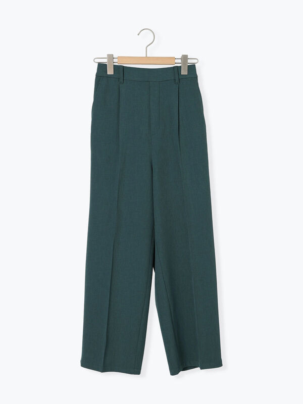 【美品】L1 Premium パンツ モスグリーン XS イージーケア・吸水速乾】マルチスタイルタックストレートパンツ