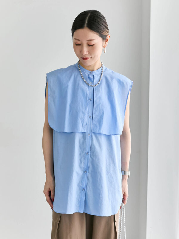 セール】 ケープブラウス(オフホワイト/ブラック/ブルー/トップス セール】 ケープブラウス(オフホワイト/ブラック/ブルー/トップス