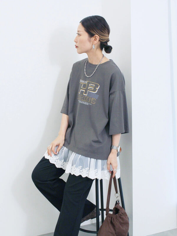 セール】 ペプラムロングタンクトップ（オフホワイト/ホワイト