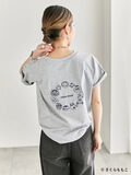 COJI-COJI/刺繍Tシャツ（ＴＯＰグレー）｜Samansa Mos2 blue（サマンサモスモス ブルー）通販
