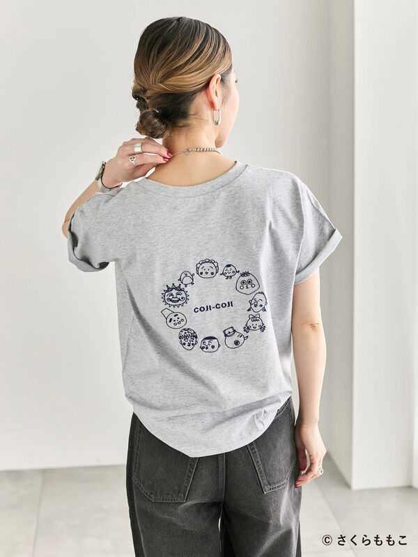 COJI-COJI/刺繍Tシャツ（ＴＯＰグレー）｜Samansa Mos2 blue（サマンサモスモス ブルー）通販