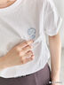 COJI-COJI/刺繍Tシャツ（オフホワイト/ＴＯＰグレー）｜Samansa Mos2 blue（サマンサモスモス ブルー）通販