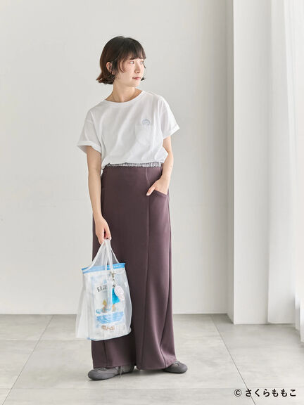 COJI-COJI/刺繍Tシャツ（オフホワイト/ＴＯＰグレー）｜Samansa Mos2 blue（サマンサモスモス ブルー）通販