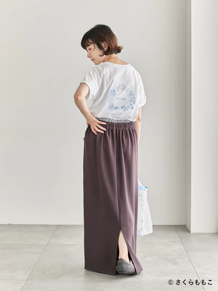 COJI-COJI/刺繍Tシャツ（オフホワイト/ＴＯＰグレー）｜Samansa Mos2 blue（サマンサモスモス ブルー）通販