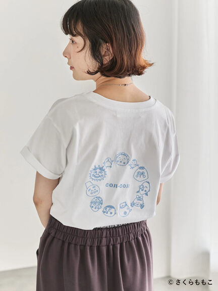 COJI-COJI/刺繍Tシャツ（オフホワイト/ＴＯＰグレー）｜Samansa Mos2 blue（サマンサモスモス ブルー）通販